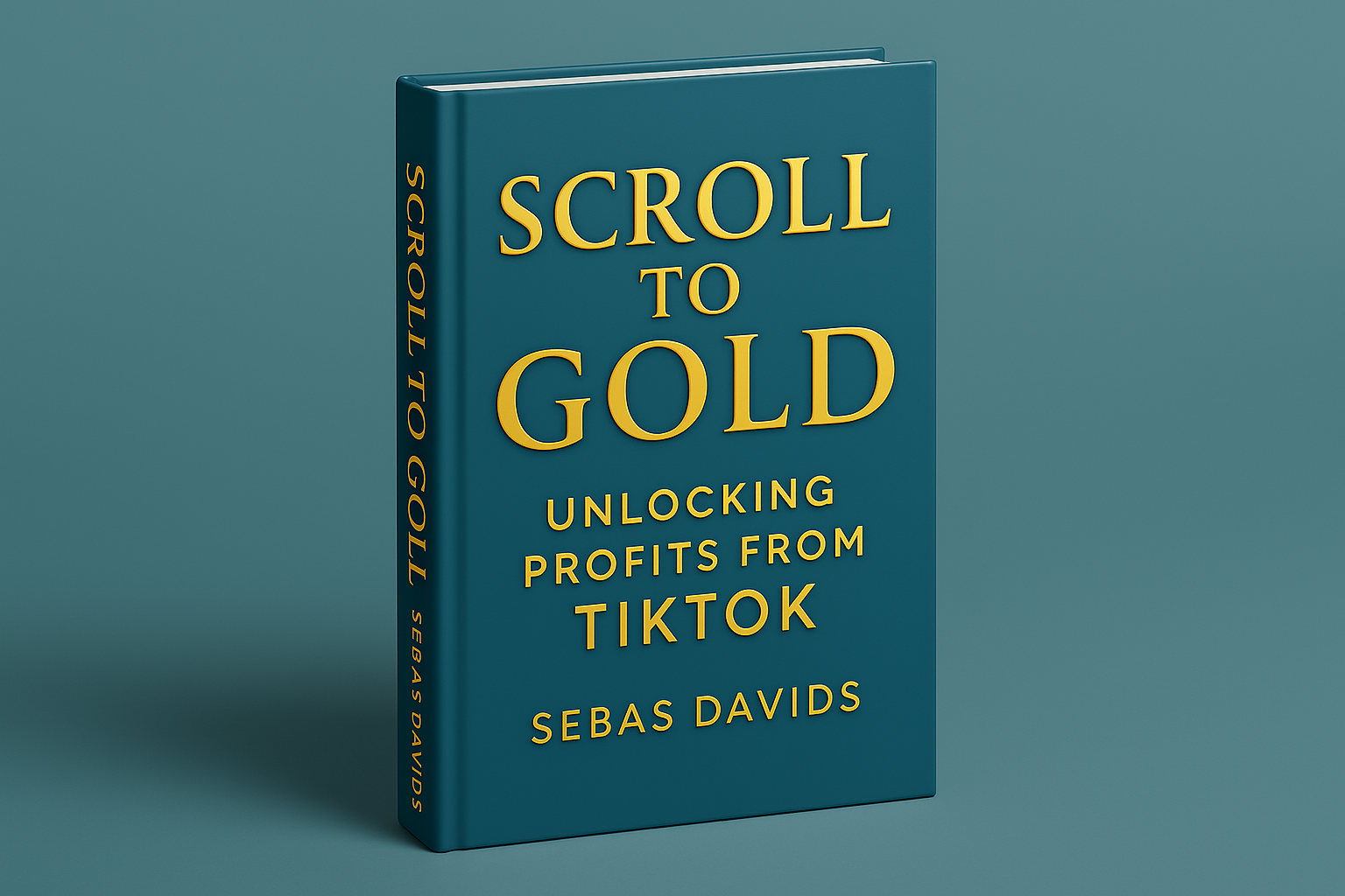 Scroll to Gold Book with #699093 Background and Shadows